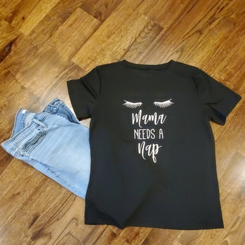 Womens "Mama needs a nap" graphic tee size L - Picture 1 of 2